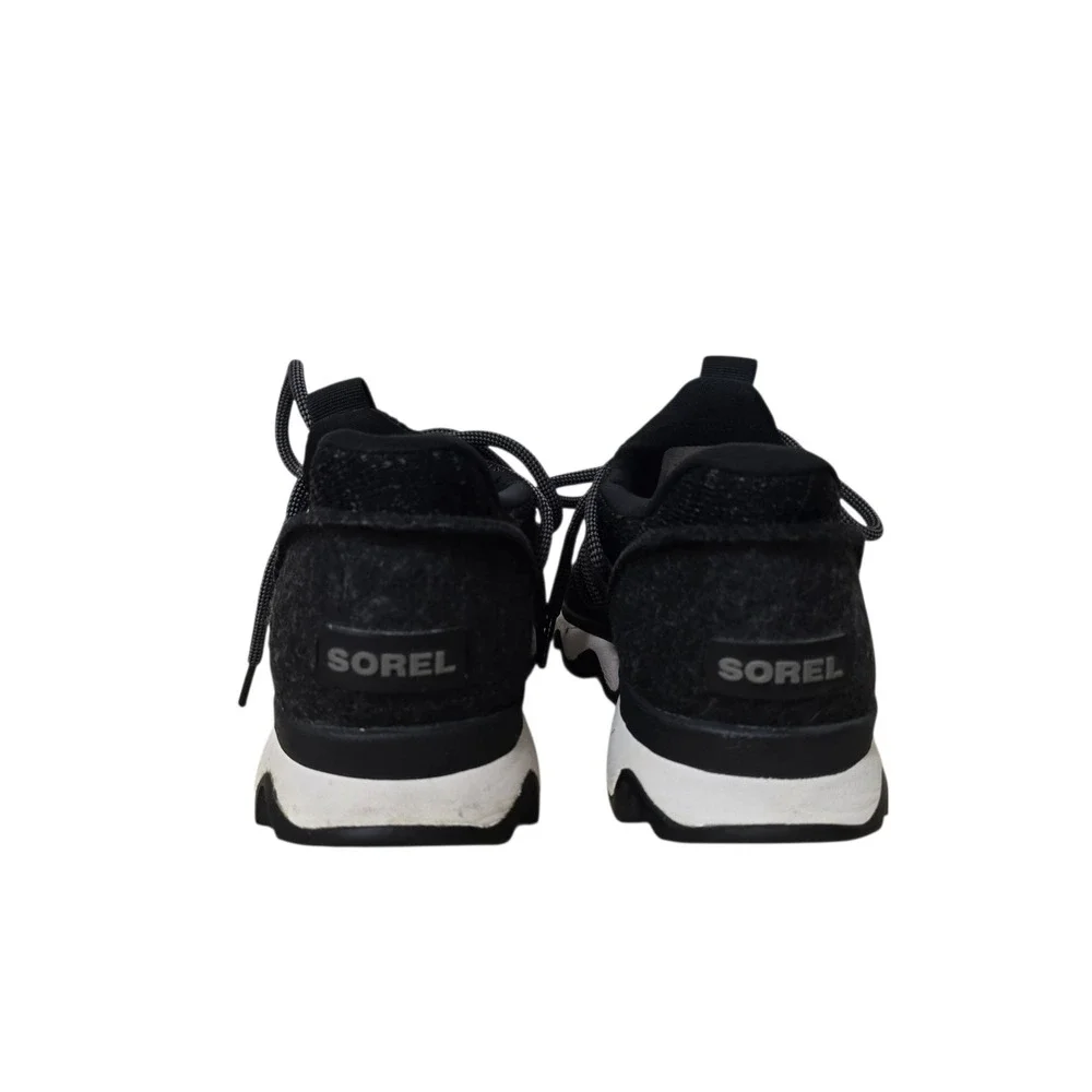 Sorel Kinetic Sneak Black White Scalloped Sole Sneakers Womens Size 7